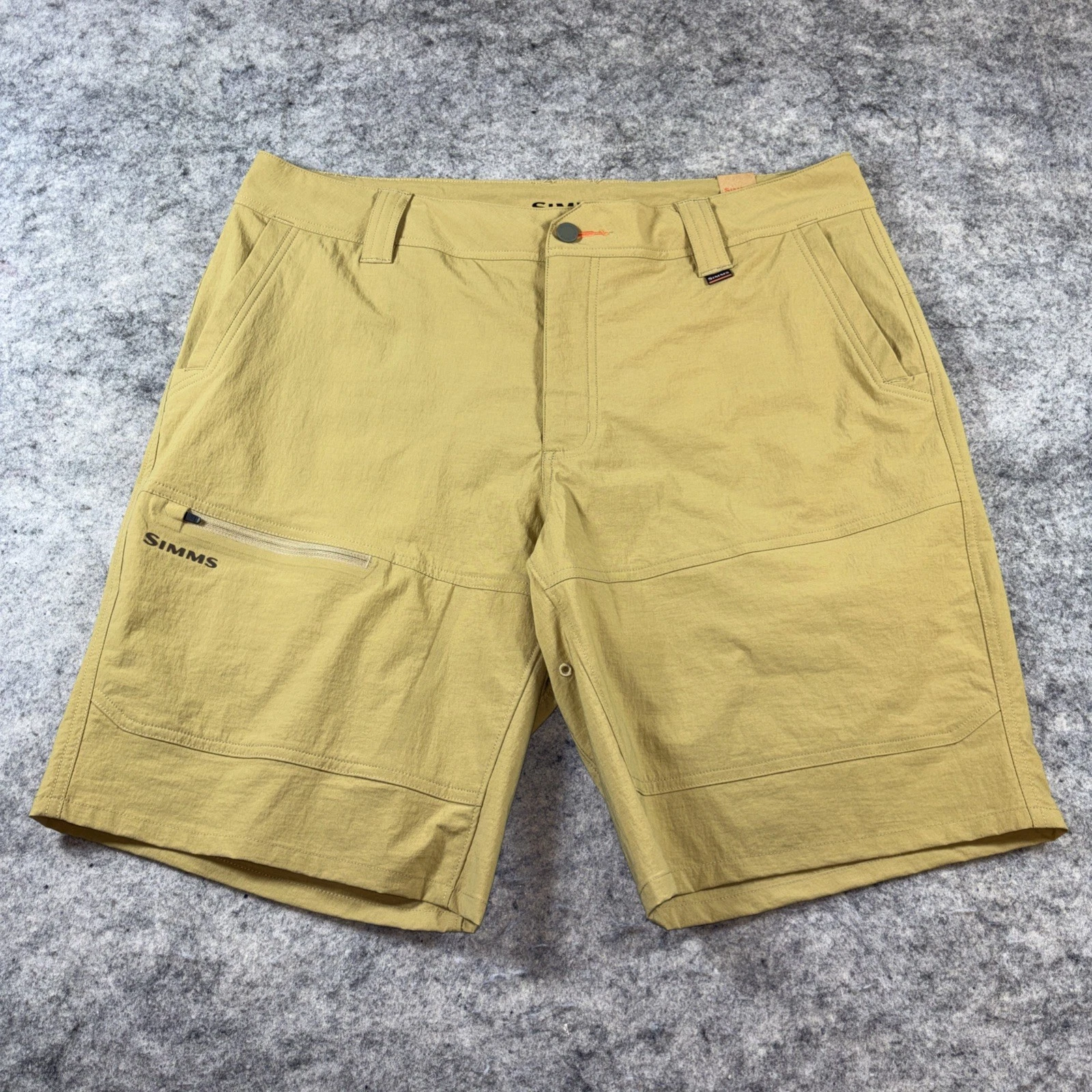New Simms Guide Shorts Men's 38 Brown Cargo Utility Performance Fishing Outdoor