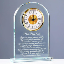 Glass Clock Gifts for Dad from Son Daughter I Love You Gift for Dad Who Has Ever