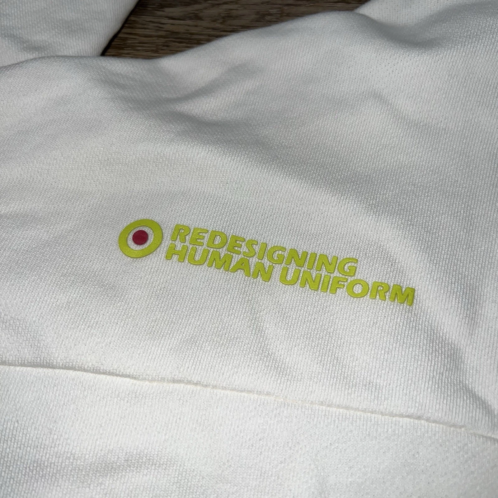 Felpa girocollo vintage Zara x Rhude unisex cotone bianco taglia L vestibilità regolare