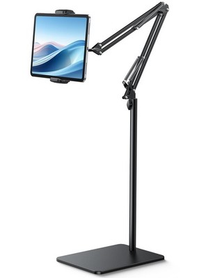 Lamicall Tablet Bodenständer, Halter - [59'' Höhenverstellbar] Schwarz 