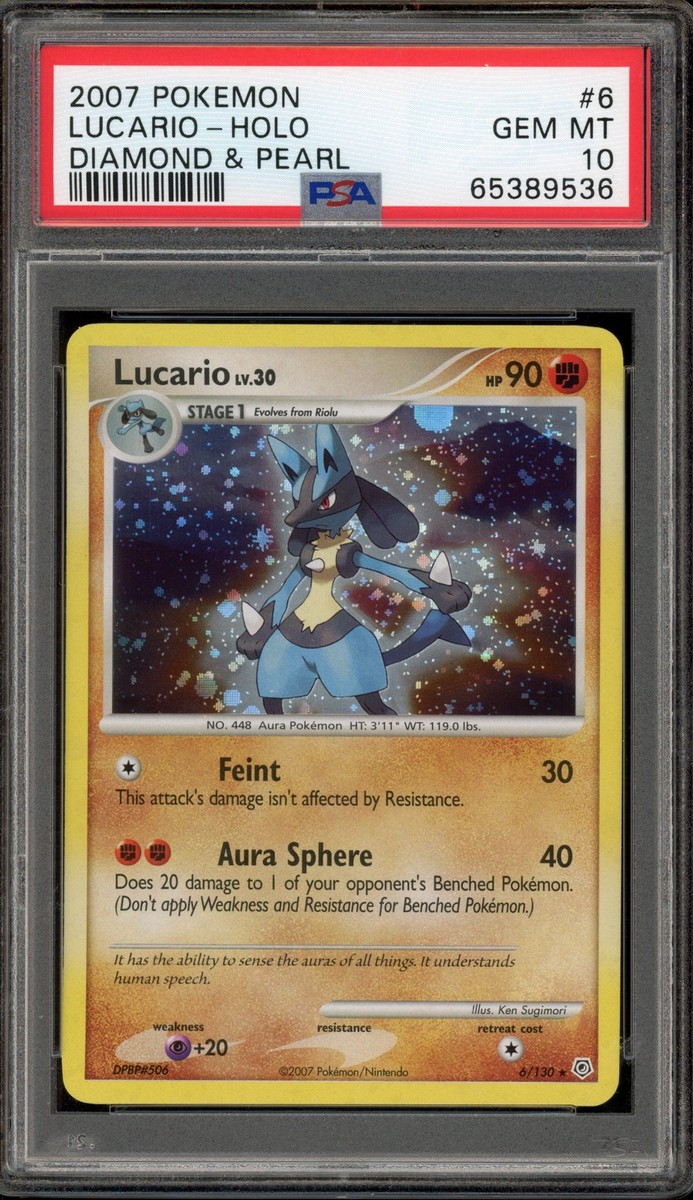 Pokemon Lucario Diamond & Pearl Holo Rare #6 PSA 10 Gem Mint | eBay