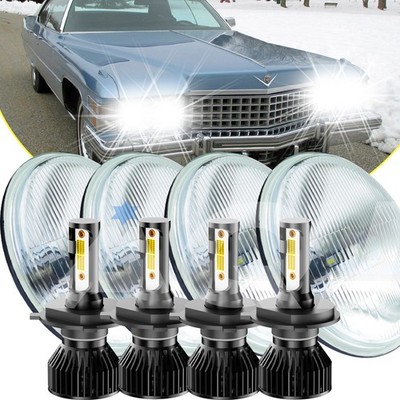 4PCS 5.75'' 5-3/4'' LED Headlights High Low Beam for Cadillac DeVille 1962-1974