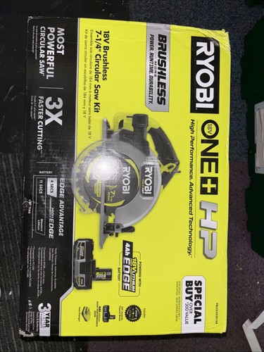 Ryobi One + HP 18 V bürstenlos 7 1/4 Kreissäge Kit (PBLCS302k1sb) Brandneu