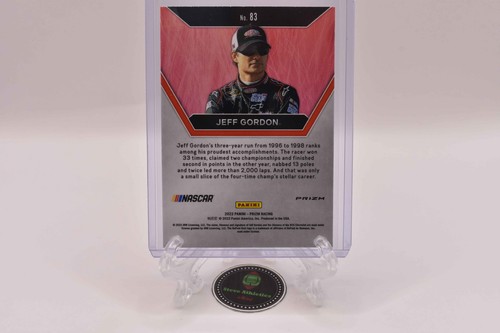 Jeff Gordon NASCAR 2022 Panini Prizm Racing Icons Purple Yellow Hyper Card #83 - Picture 2 of 2