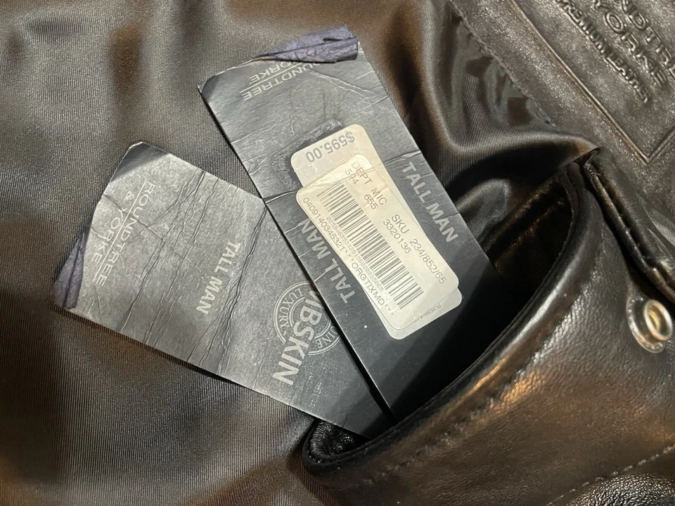 Chaqueta de Cuero (Premium - Piel de Cordero) NEGRA Hombre’s Roundtree & York TALLA 2XT Foto 2 de 4