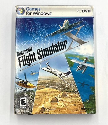 MICROSOFT FLIGHT SIMULATOR X (2006) PC DVD Complete w/ Key & Manual