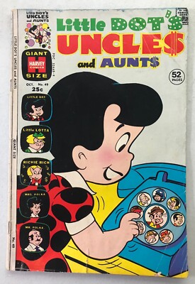 Little Dot's Uncles and Aunts #49 Harvey Comics Bronze Age Dot Polka Lotta g/vg