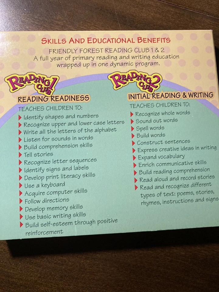 VTG 1996 IBM Friendly Forest Reading Club PC CD-ROM spelling sentences Ages 4-7 - Image 4 of 4