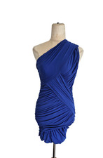 Zimmermann Blue One Shoulder Stretch Dress