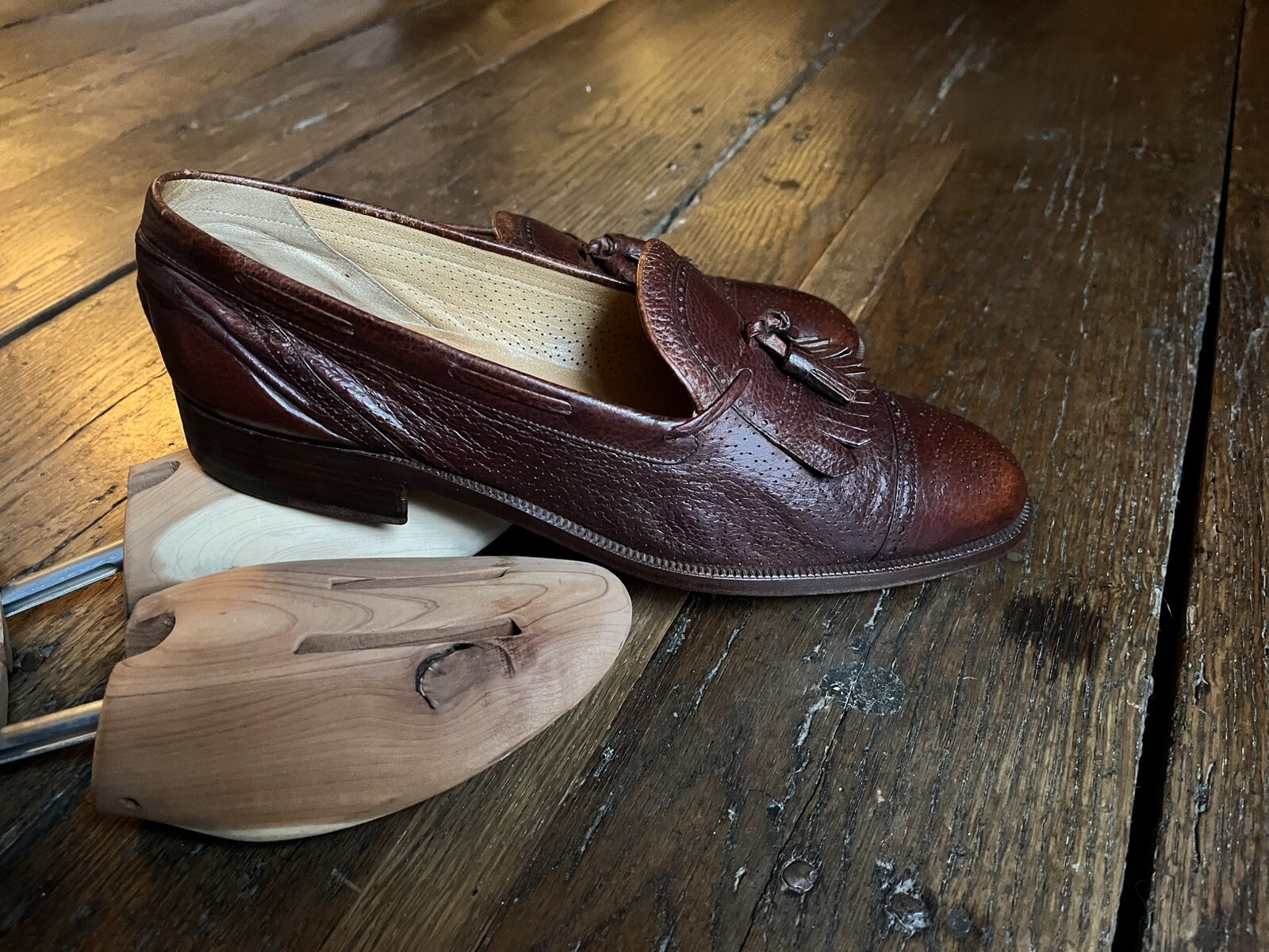 Fratelli Rossetti Brown Pattern Leather Classic T… - image 12