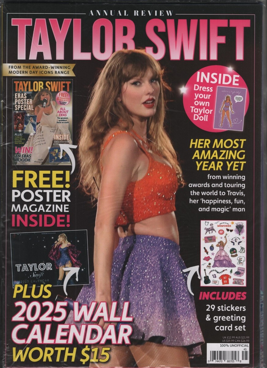 Taylor Swift テイラースウィフト　特集　Annual Review TAYLOR SWIFT ANNUAL REVIEW MAGAZINE 2024 + POSTERS + 2025 CALENDAR