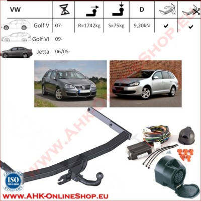 Gancio Traino Fisso STEINHOF Per VW Transporter T5 Multivan/Caravelle (07/2011-05/2015) Con Kit Elettrico 13 Poli - 4