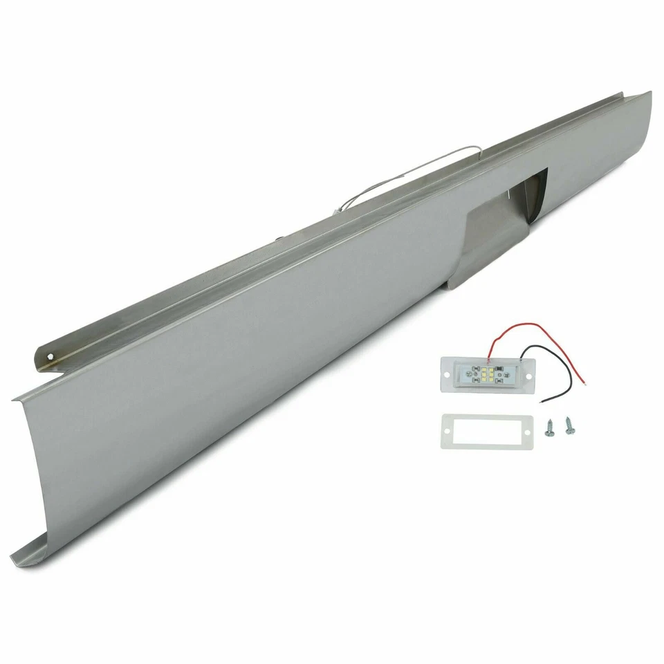 For 1967-1972 Ford F100 Rear Roll Pan Fleetside W/ Plate Box Center&Light Steel Foto 4 de 4