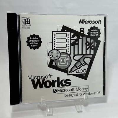 Vintage MICROSOFT Works MICROSOFT Software Vintaeg MICROSOFT Money For Windows95