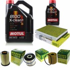 Pakiet inspekcyjny MANN-FILTER 6L MOTUL 8100 X-CLEAN+ 5W-30 do Ford Focus III
