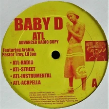 BABY D / ARCHIE / LIL JON "ATL / E.SIDE-W.SIDE RMX" 2002 VINYL 12" PROMO SEALED!