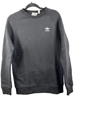 Adidas Originals Mens Black Sweatshirt Essentials Long Sleeve Crew Neck S NWT