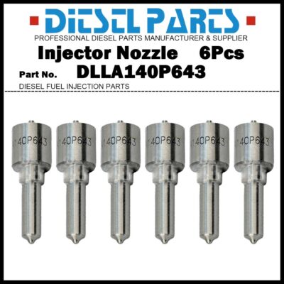 6x Fuel Injector Nozzle DLLA140P643 for KOMATSU SA6D108E SAA6D108E