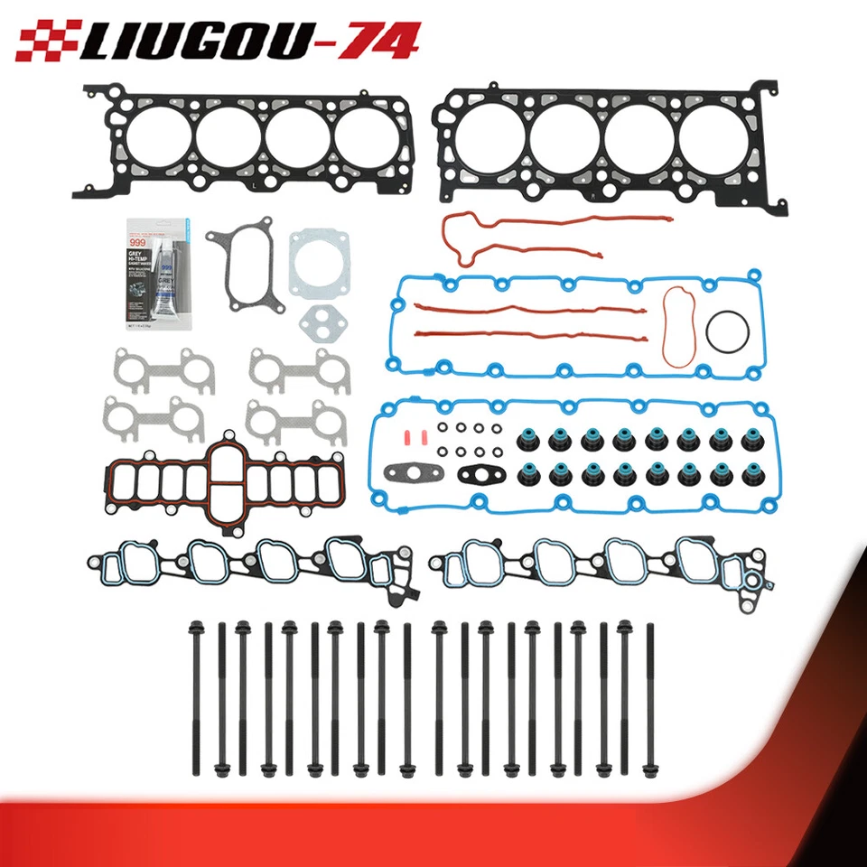 Комплект болтов с прокладкой головки для Ford F150 F350 Expedition Excursion E150 2000-2004 годов выпуска - Изображение 3 из 4