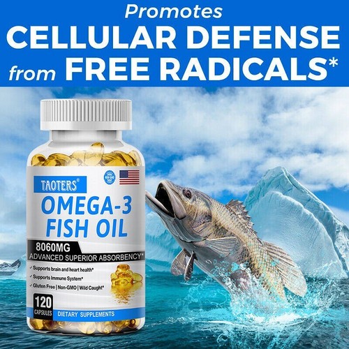 🔥 Omega 3 Fischöl 8060mg Weichkapseln DHA/EPA fördern die allgemeine Gesundheit ⭐ - Bild 6 von 13