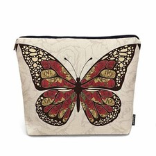 Makeup Bag For Purse Butterfly, Animal Butterfly Rose Wings Butterflies Cosme...