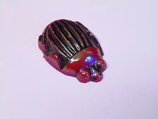 ca: 1910 UNSET LARGE RED ANTIQUE TIFFANY FAVRILE ART GLASS SCARAB - AUTHENTIC