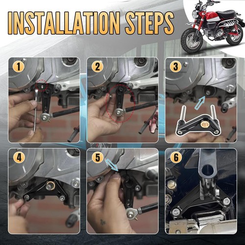 For Honda Grom Monkey 125 2014+ Motorbike Shift Shaft Support CNC-machined Black - Foto 14 di 14