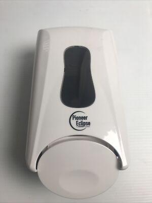 Wall Mount Hand Soap Dispenser Pioneer Eclipse White Push-Style for Bathrooms 1L