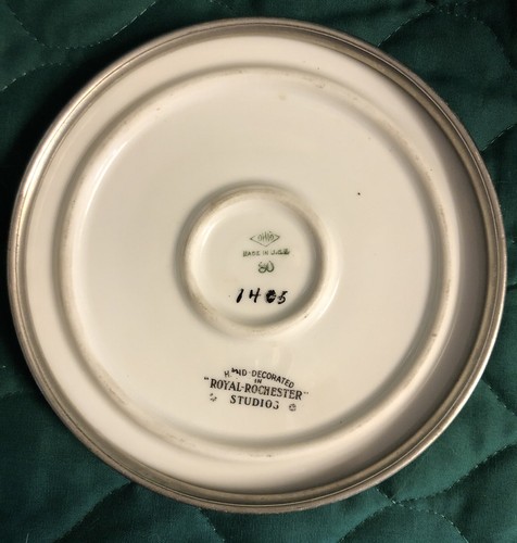Vintage Fraunfelter Ohio Royal Rochester Studios Round Dish & Matching Hot Plate - Picture 5 of 12