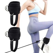 Ankle Straps D Ring Straps Thigh Leg Pulley Lifting Padded Cable Attachment Gym