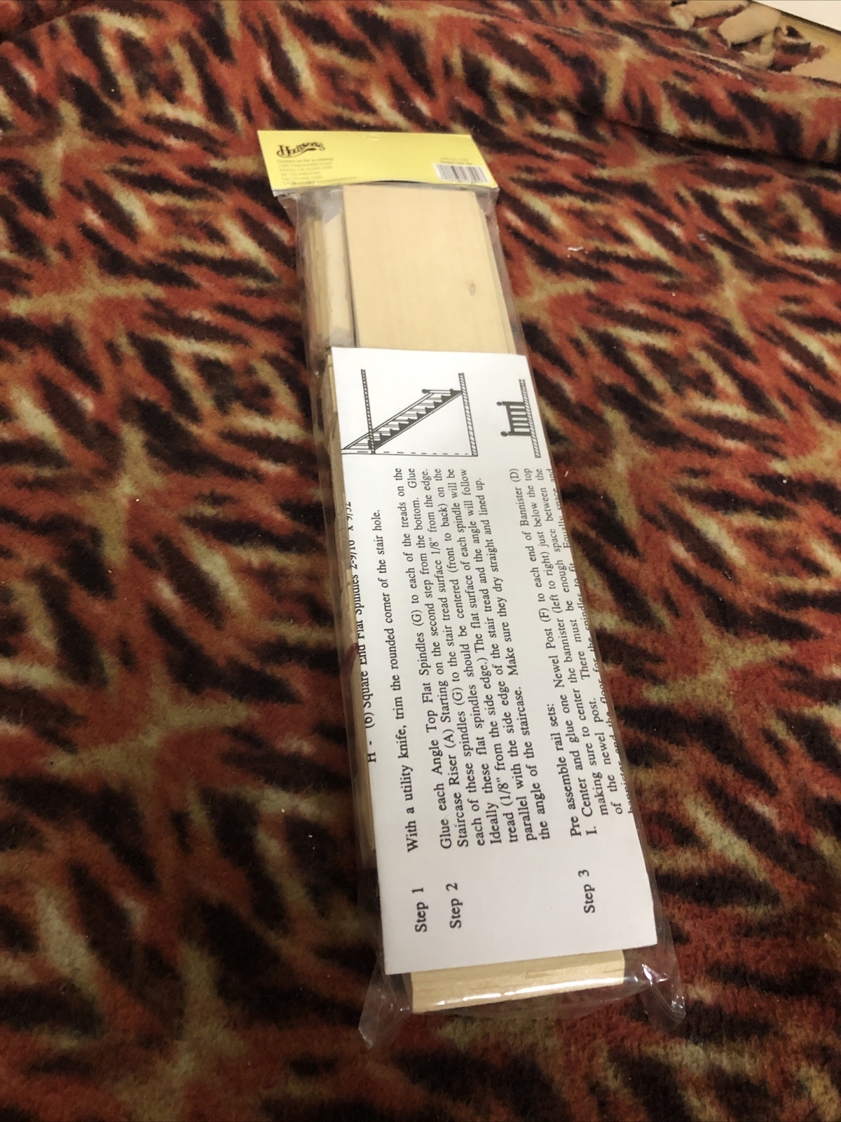 Doll House Builder Miniature Classic Wooden Staircase Kit Stairs