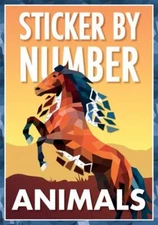 Sticker by Number Animals - 12 Designs Including Horses, Birds, Cats, Butterflie