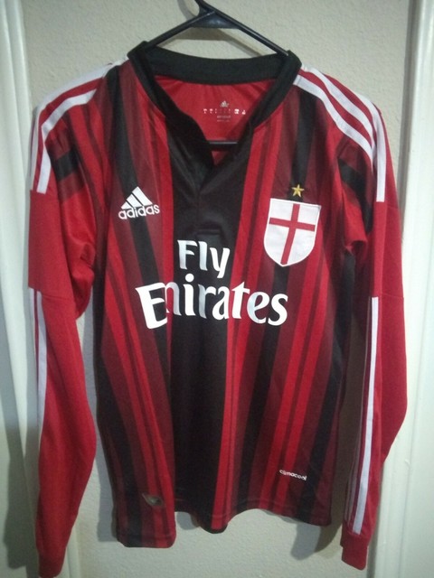AC Milan Adidas climacool Long sleeve Jersey youth YL | eBay