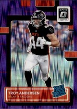 Troy Andersen 2022 Donruss Optic Purple Shock Prizm Rookie #273 Falcons Parallel