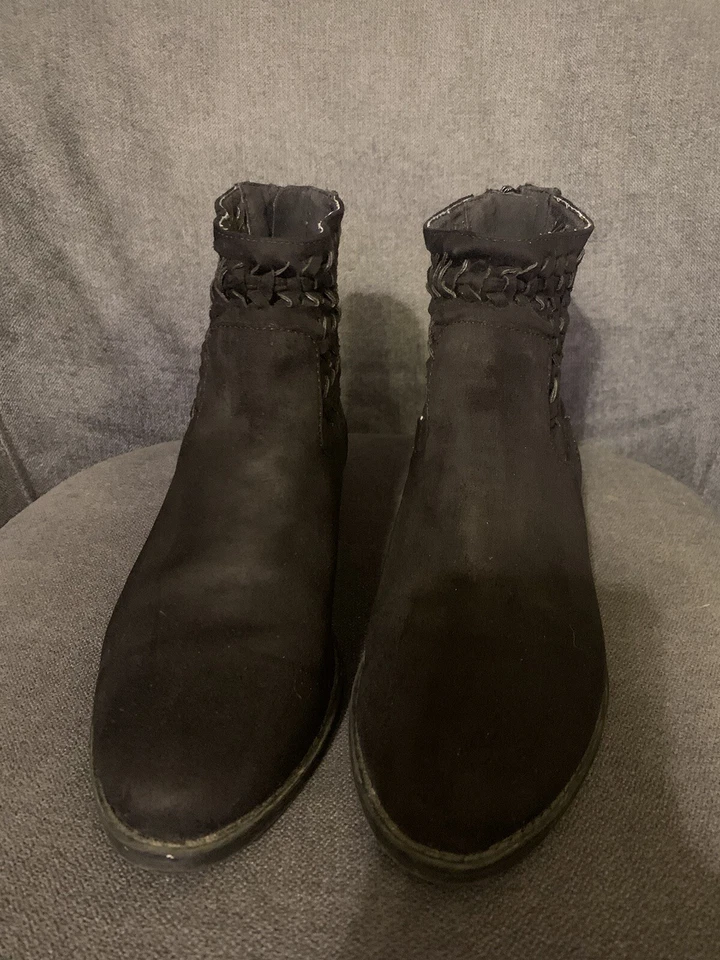 Botines Francesca's Negro Suedette Qupid Talla 6.5 Foto 3 de 4