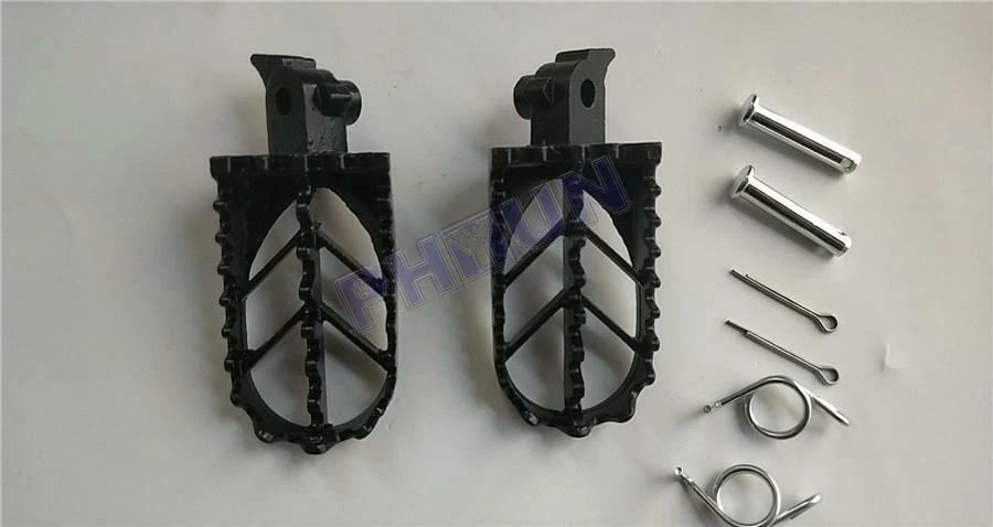 Black Stainless Steel Front Foot Peg Driver Footrest Accessories fits Motorcycle Foto 4 de 4