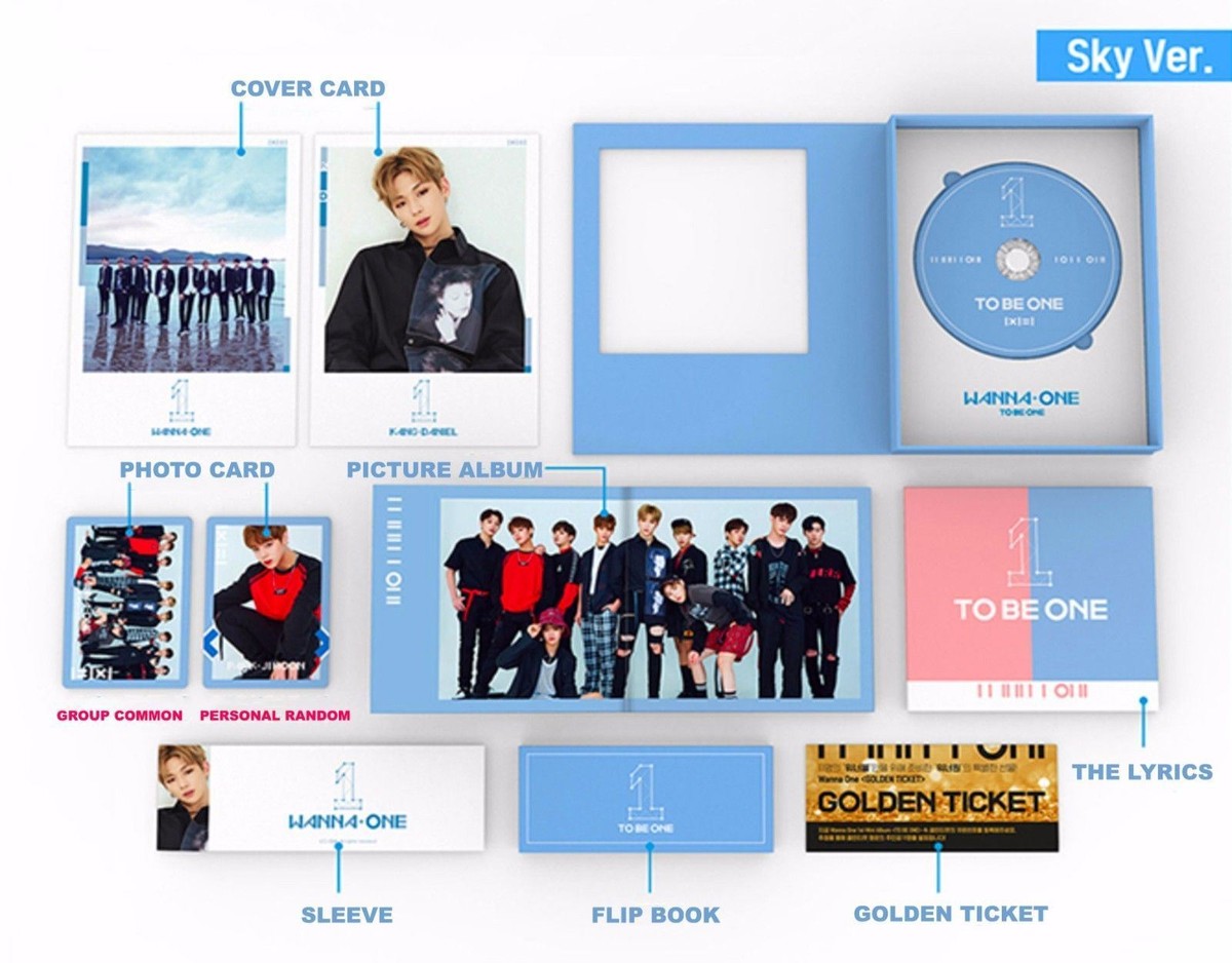 ワナワン 1×1=1(TO BE ONE) sky　廃盤　新品未開封 jp.ktown4u.com : ワナワン (WANNA ONE) - ミニアルバム1集 [1x1