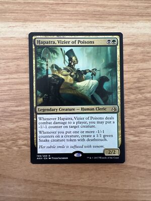 Mtg Amonkhet Rare Hapatra, Vizier of Poisons #199, Green Mtg Amonkhet Rare Hapatra, Vizier of Poisons #199, Green