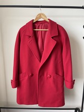 100% Pure Wool St Michael Red Coat 10uk