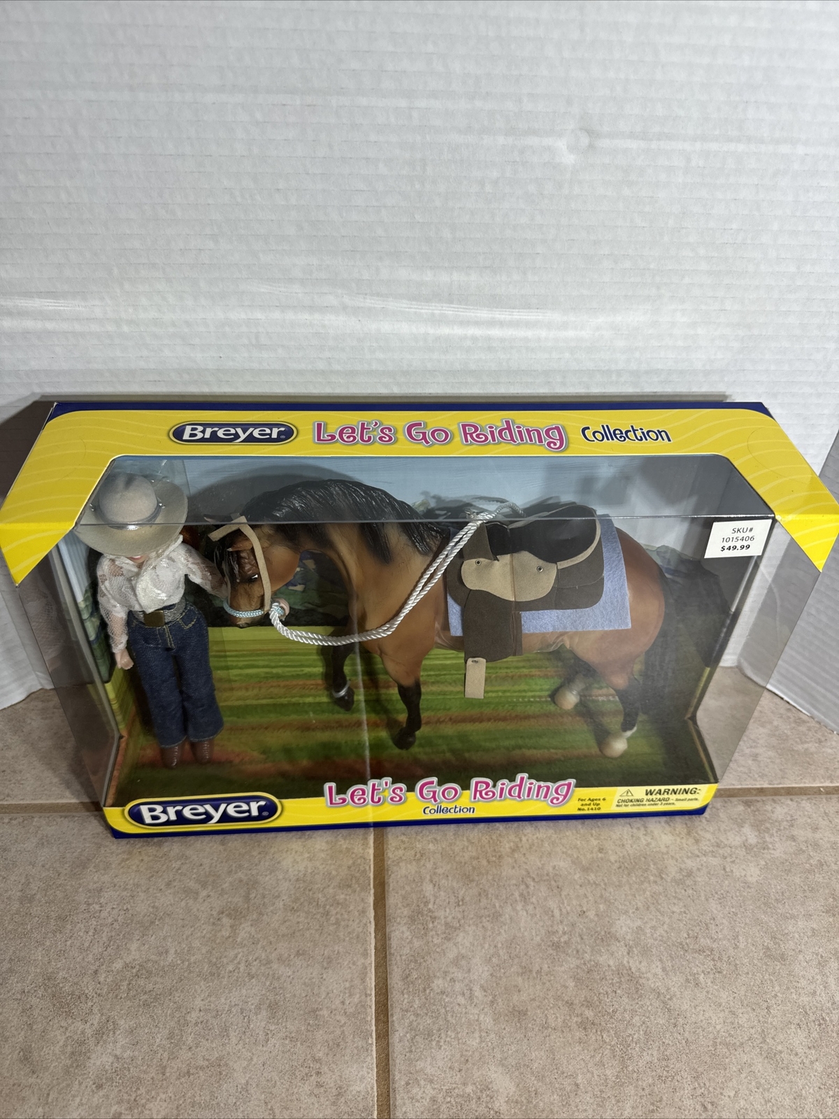 Breyer Horse #1410 Set Let's Go Riding Buckskin Foundation Stallion NEW ...