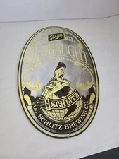 Vintage Rare SCHLITZ Mirror Bar Advertising Alcohol Sign 1972 On Draught, Read!!
