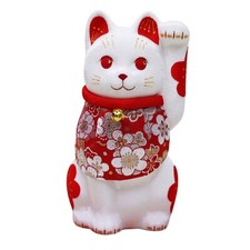 Maneki Neko Japanese Hand Painted Beckoning Lucky Cat Chouseidou Large ver. JPN