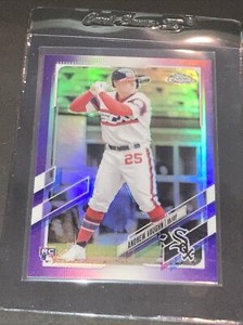 ANDREW VAUGHN 2021 TOPPS CHROME UPDATE PURPLE REFRACTOR RC #USC72