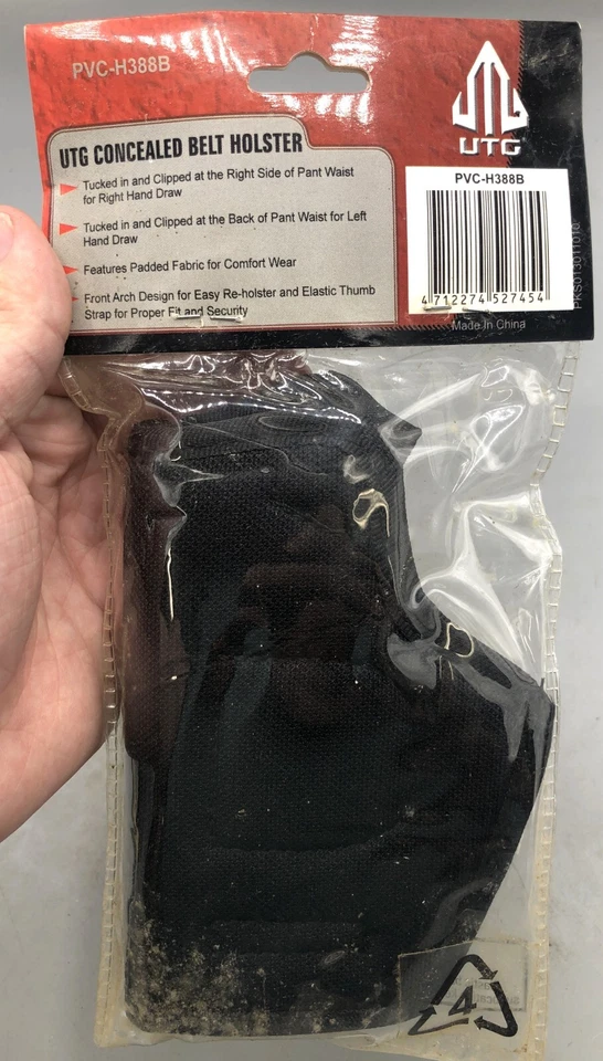 Funda de cinturón de transporte oculta UTG para diestros negra PVC-H388B Foto 2 de 4