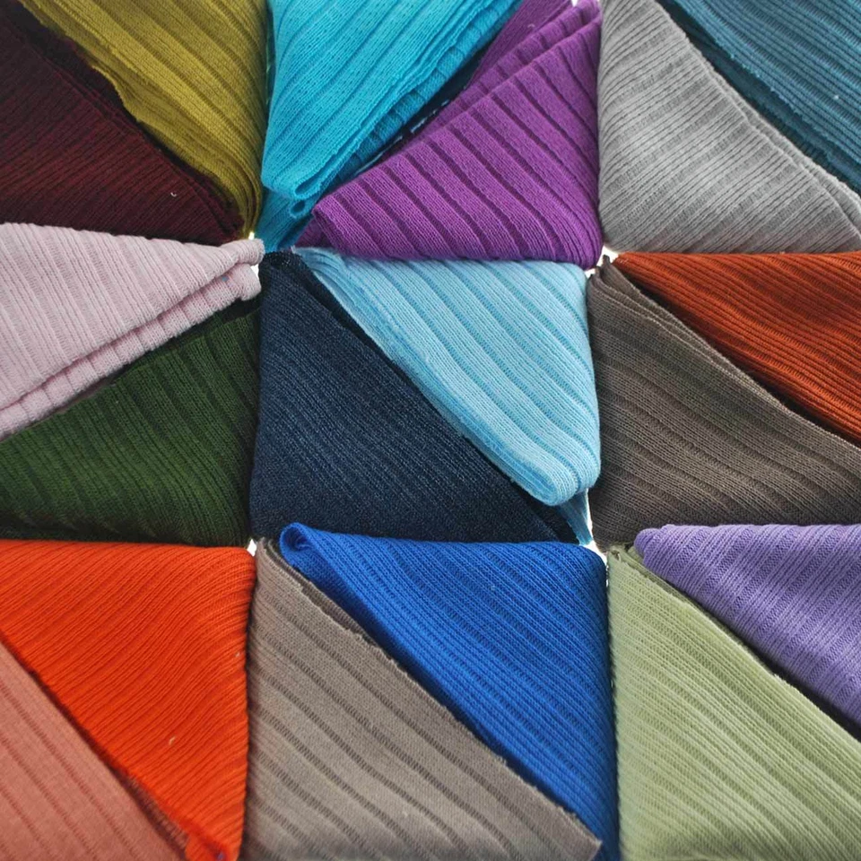 Neotrims Knit Rib Fat Quarters Fabric Squares Patchwork, Assorted Colours 6 Pack - Image 4 of 4