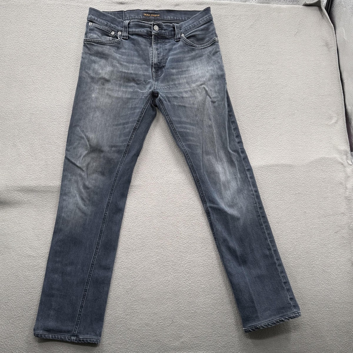 Nudie Jeans Co Thin Finn Jeans Mens 32x34 (Fits 32/30) Gray Medium 