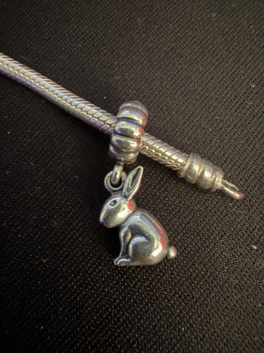 PANDORA 925 Sterling Silver Rabbit Dangle Charm