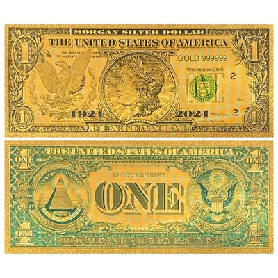 10pcs/lot US Dollar Gold Foil Banknotes 250 Anniversary Gedenkbanknoten