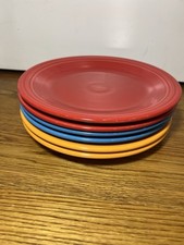 Fiestaware Set of 6 Large 10.5  Lead Free Dinner Plates Multi Colored