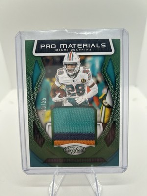 2025 Panini Certified Pro Materials De'Von Achane #PM-DAE Green Relic /25 Miami